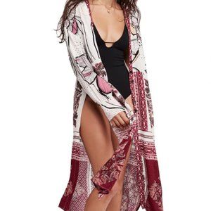 FREE PEOPLE C'est Moi Wrap Top Ivory & Pink